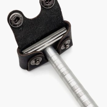 Black Leather Travel Safety Head Cover