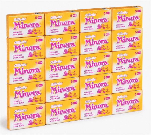 Gillette Minora Stainless Steel Blades 100pk